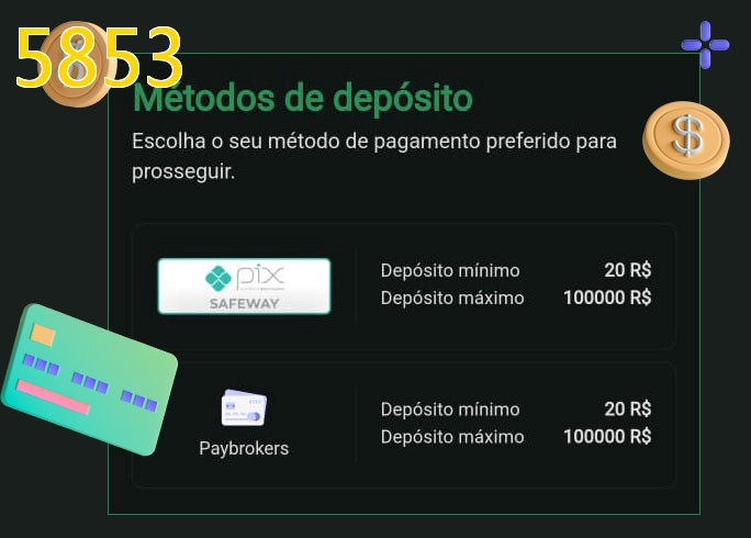 O cassino 5853bet oferece uma grande variedade de métodos de pagamento